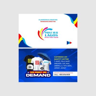 Custom Two-Sided Business Cards in Lekki, Lagos