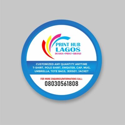 High-Quality Round Sticker Printing | 3.5" Diameter – Lagos