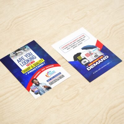 Vibrant A6 Flyer Printing for Product Launch & Advertising in Lagos