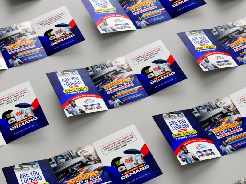 A4 Bi-Fold Brochure Printing in Lagos – Professional & Affordable Design