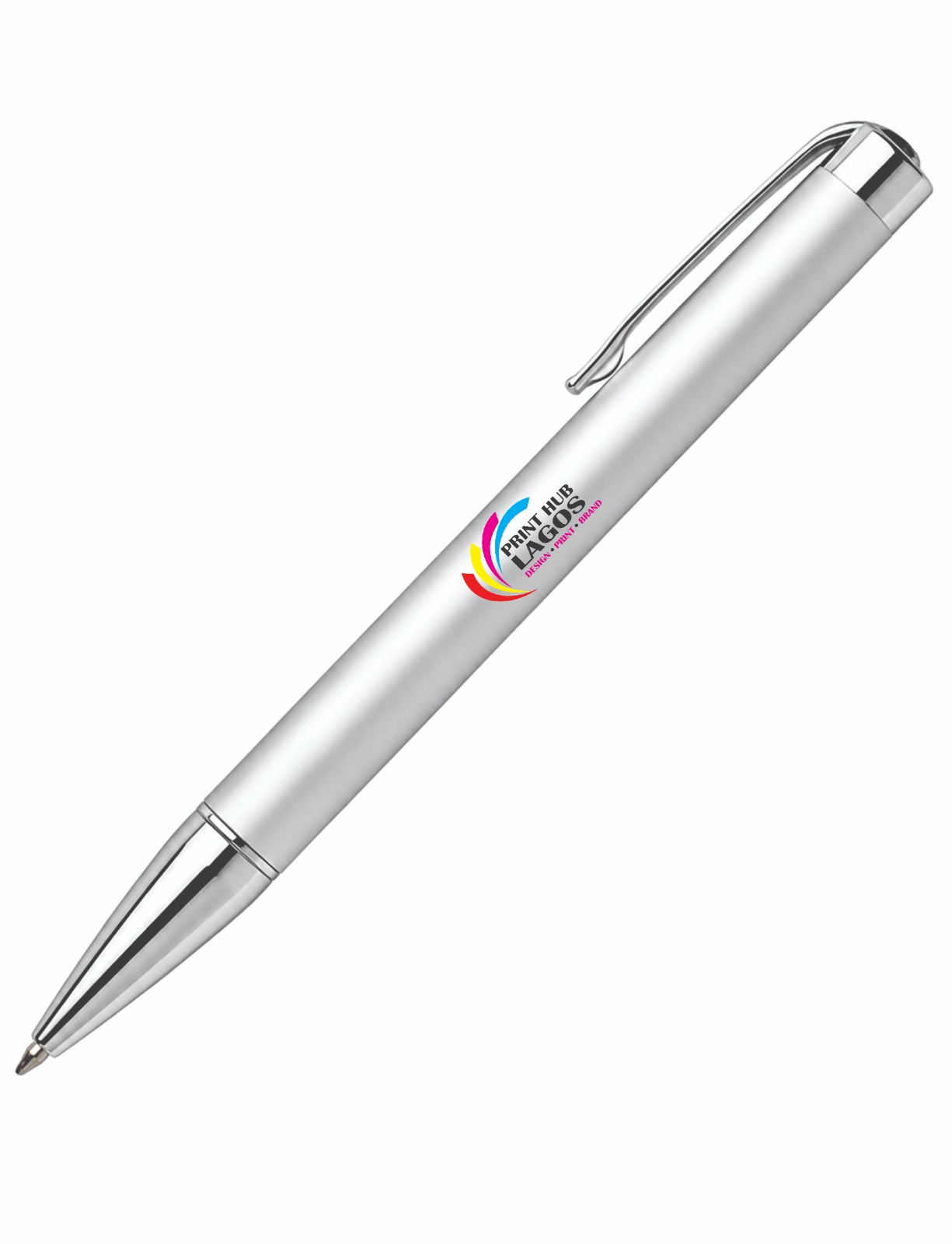 Custom branded promotional pen with company logo and personalized printing