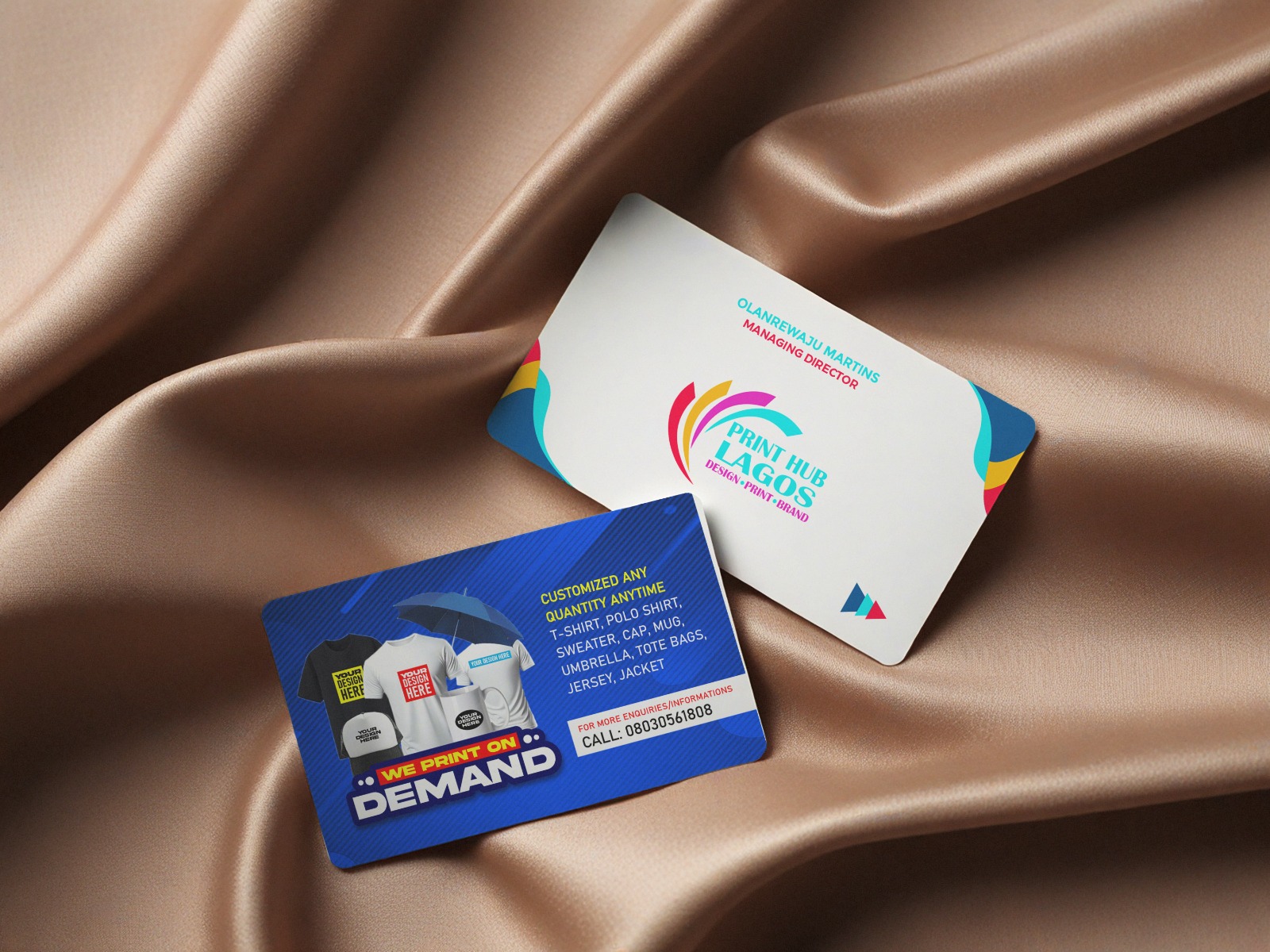 Business card printing in Lagos – 300 GSM and 600 GSM business cards