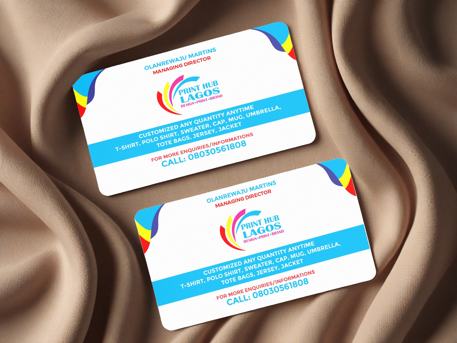 business card printing for companies in lekki phase 1